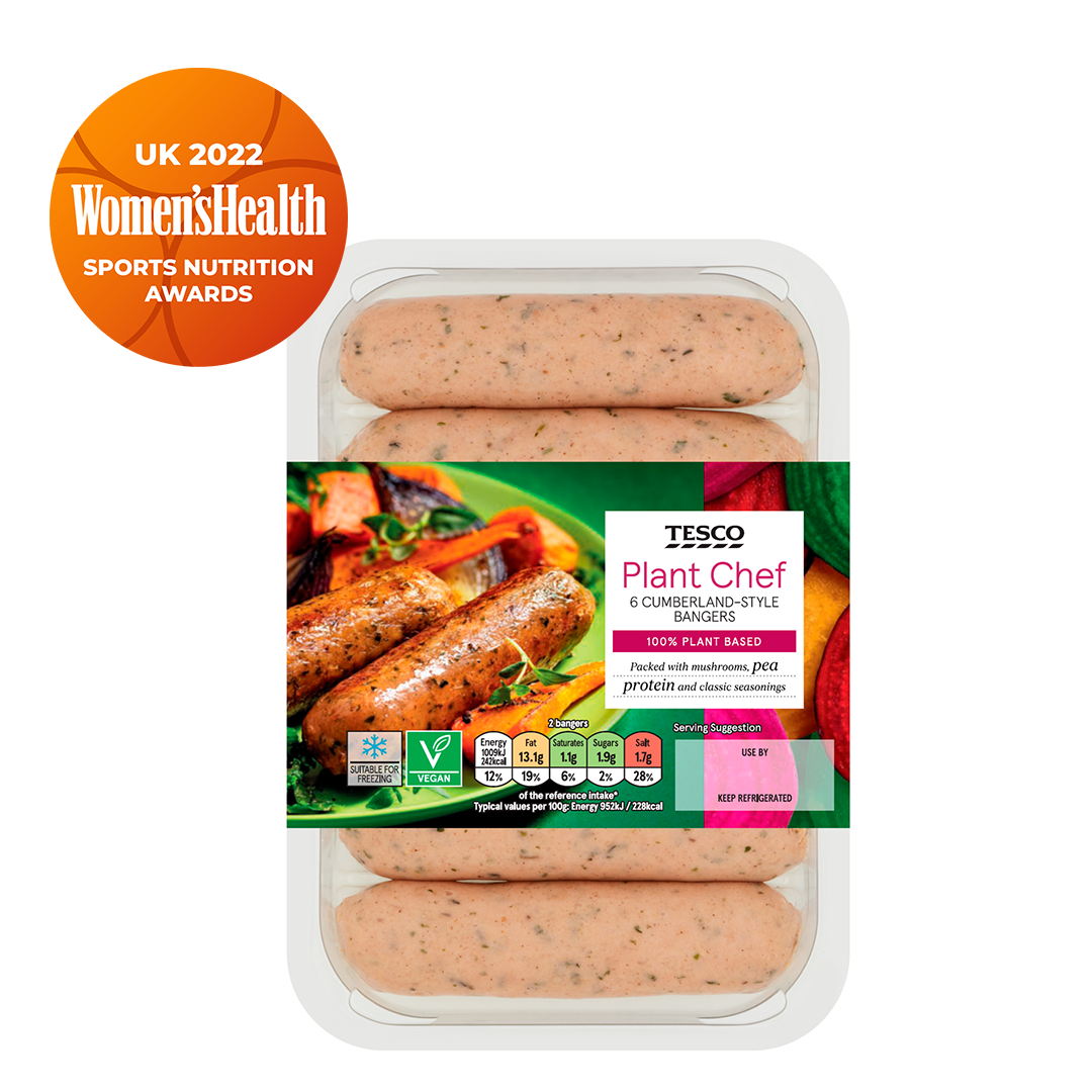 Tesco Plant Chef Cumberland Style Bangers Tesco Plant Chef Cumberland Style Bangers